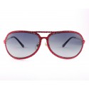 Sunglasses aviator woman Jimmy Crystal 946 color red with strass